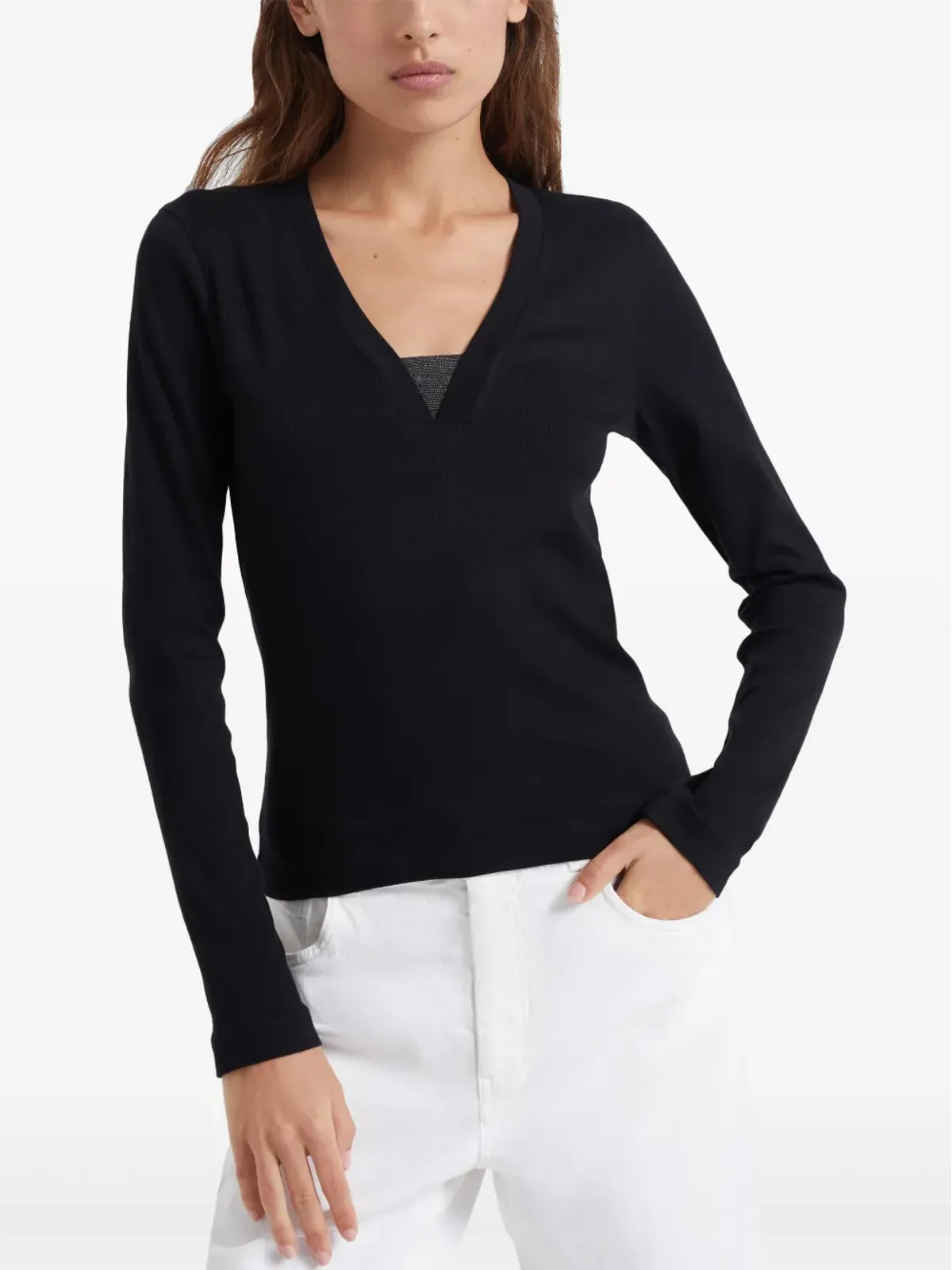 Brunello Cucinelli モニリモチーフ付きTシャツ - 画像3