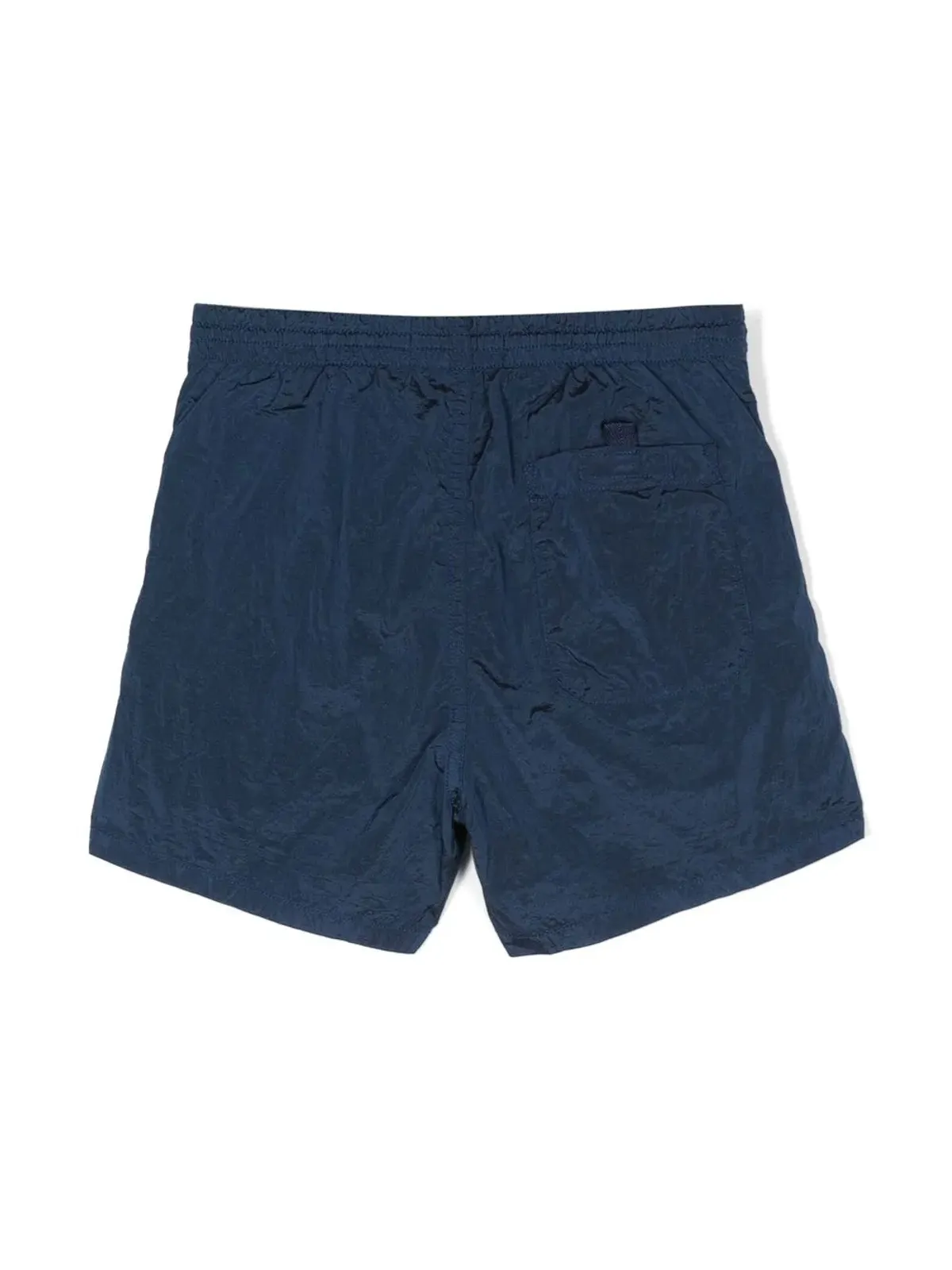 Stone Island Junior シワ加工ロゴパッチショーツ - 画像2