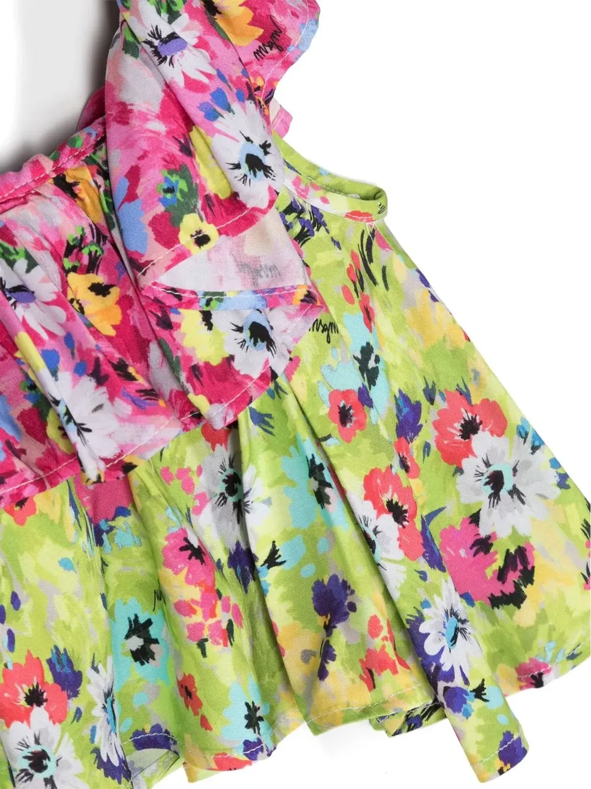 MSGM Kids 花柄プリントのフリルブラウス - 画像3