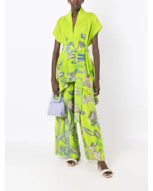 Lenny Niemeyer ダンデライオン柄シルクのパラッツォパンツ - サムネイル2
