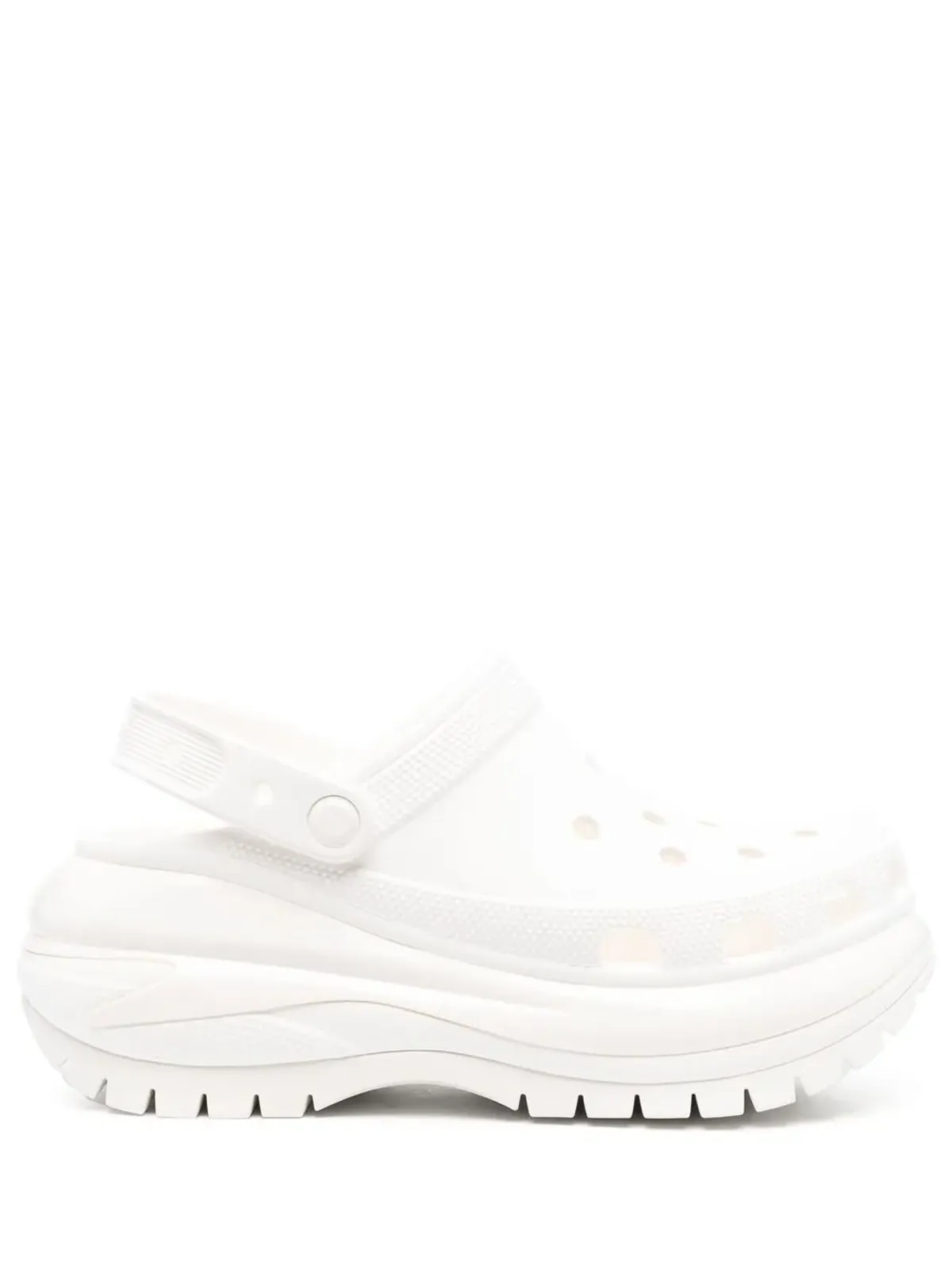 Crocs パンチホール付きプラットフォームクロッグ - White - 画像1