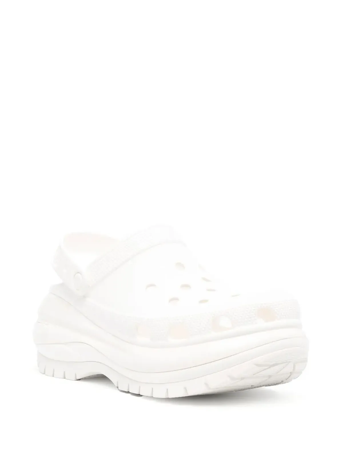 Crocs パンチホール付きプラットフォームクロッグ - White - 画像2