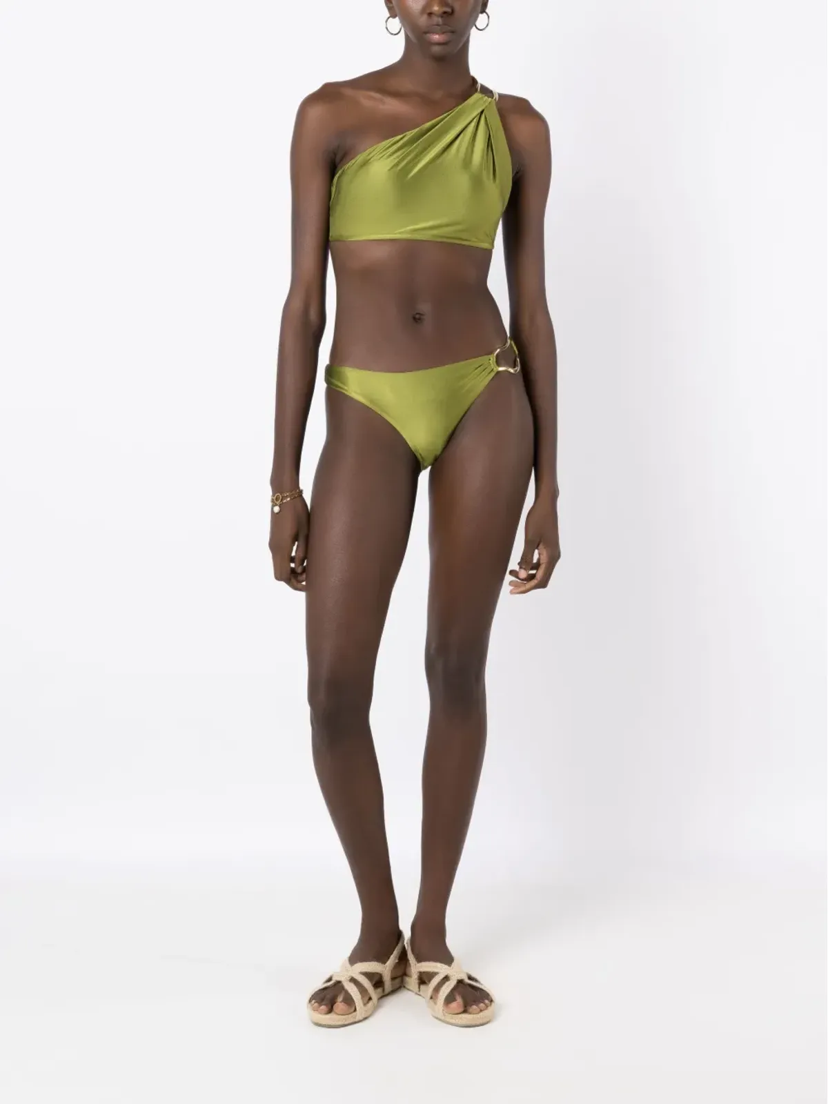 Lenny Niemeyer shimmery low-rise bikini bottoms - Green - 画像2