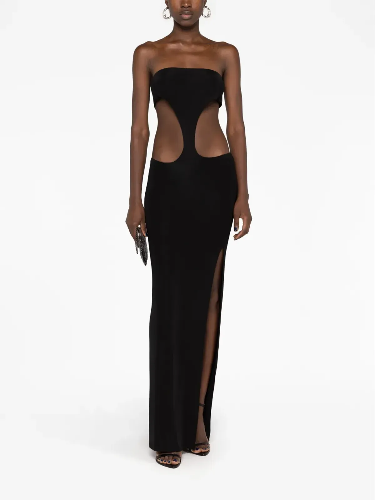 Louisa Ballou Carve cut-out strapless dress - Black - 画像2