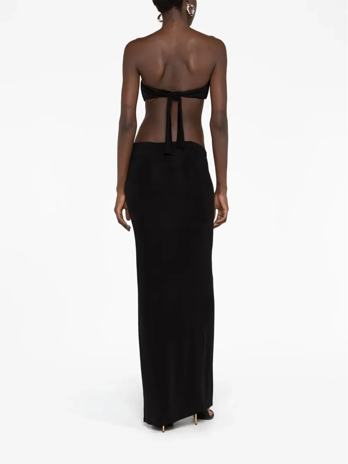 Louisa Ballou Carve cut-out strapless dress - Black - 画像4