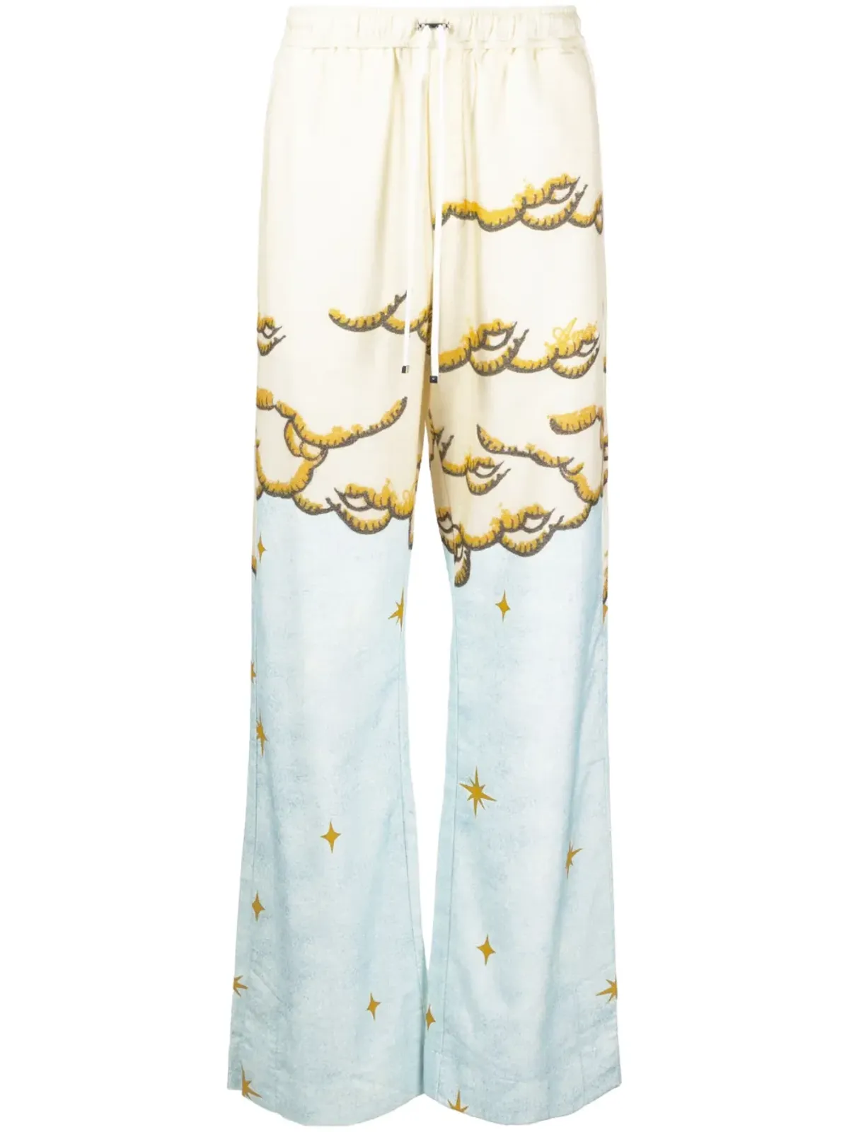 AMIRI Sunscape-print フレアパンツ - イエロー - 画像1