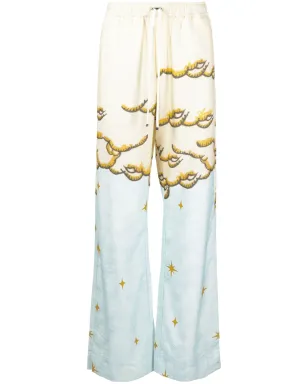 AMIRI Sunscape-print フレアパンツ - イエロー - サムネイル1