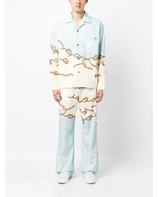 AMIRI Sunscape-print フレアパンツ - イエロー - サムネイル2