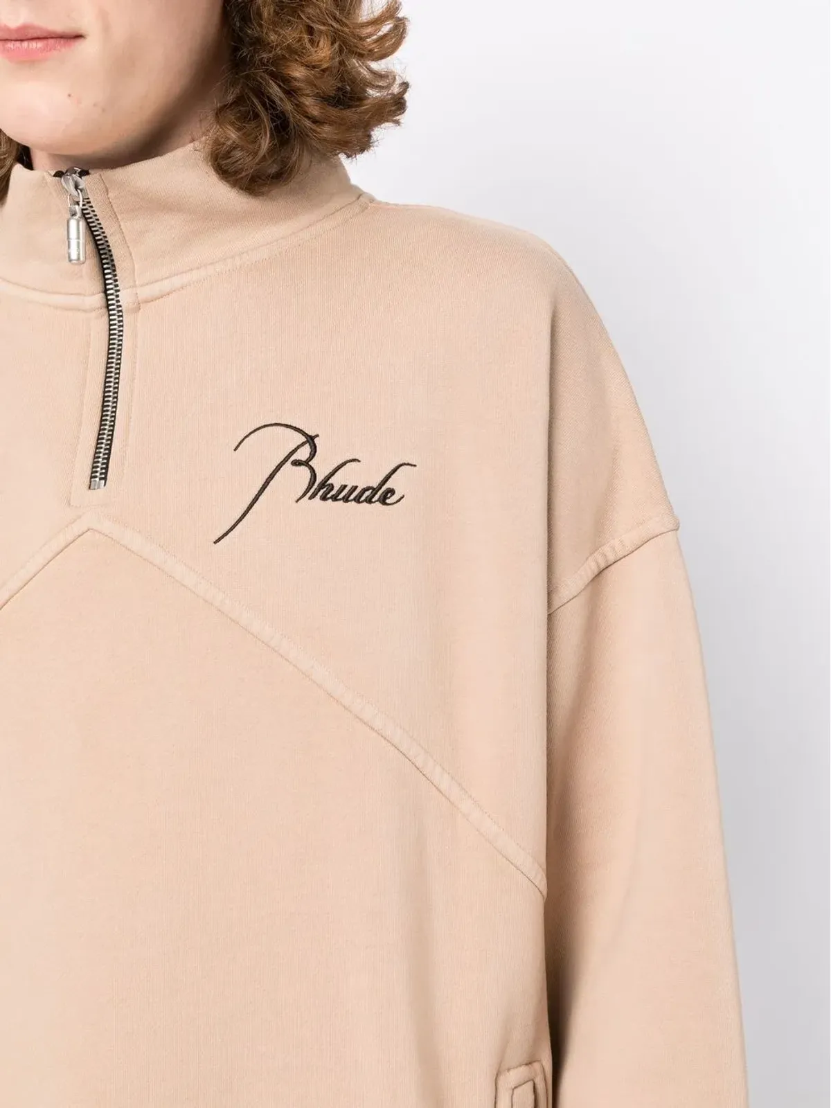 RHUDE ロゴ刺繍入りハイネック スウェット - 画像5
