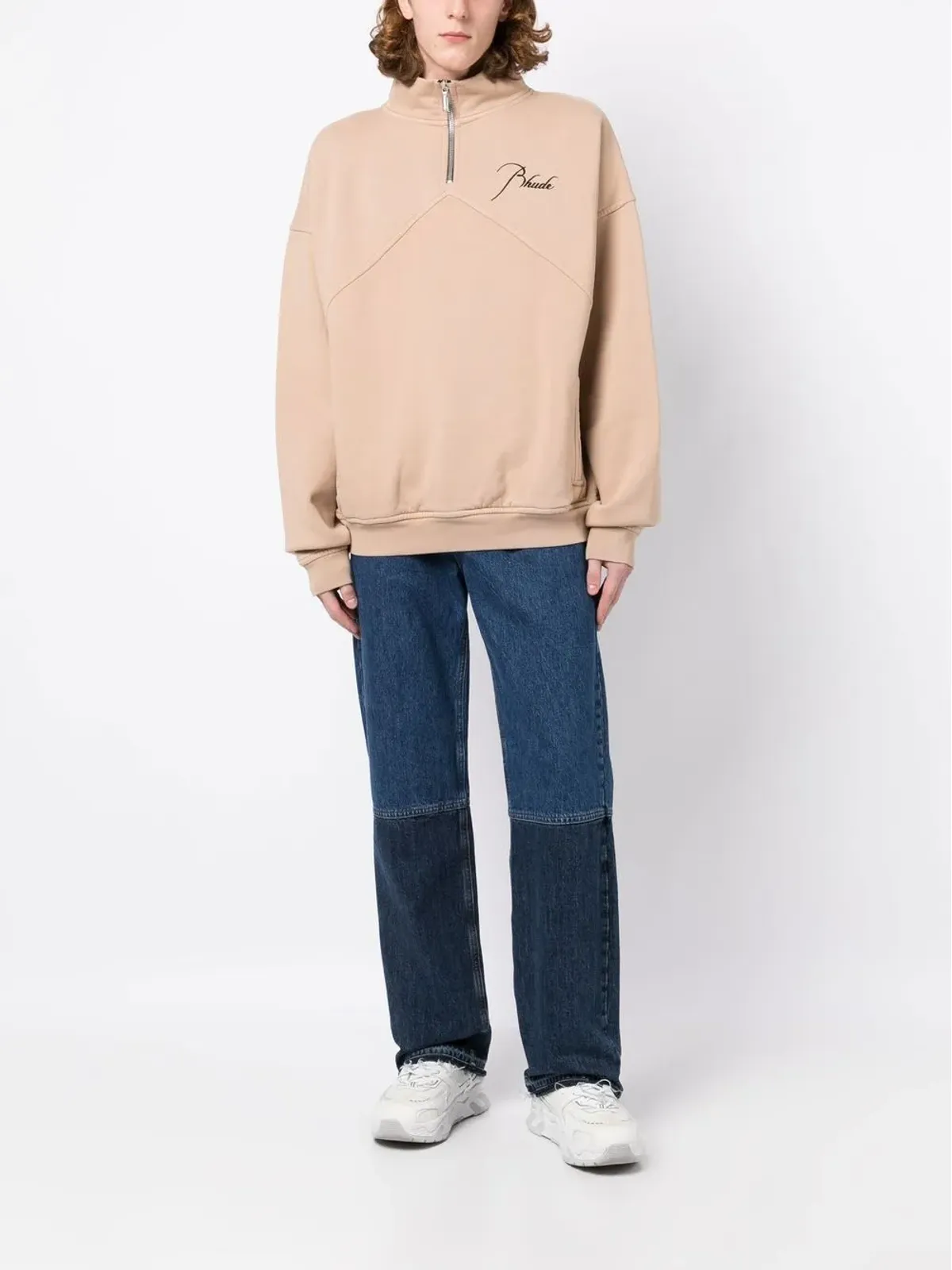 RHUDE ロゴ刺繍入りハイネック スウェット - 画像2