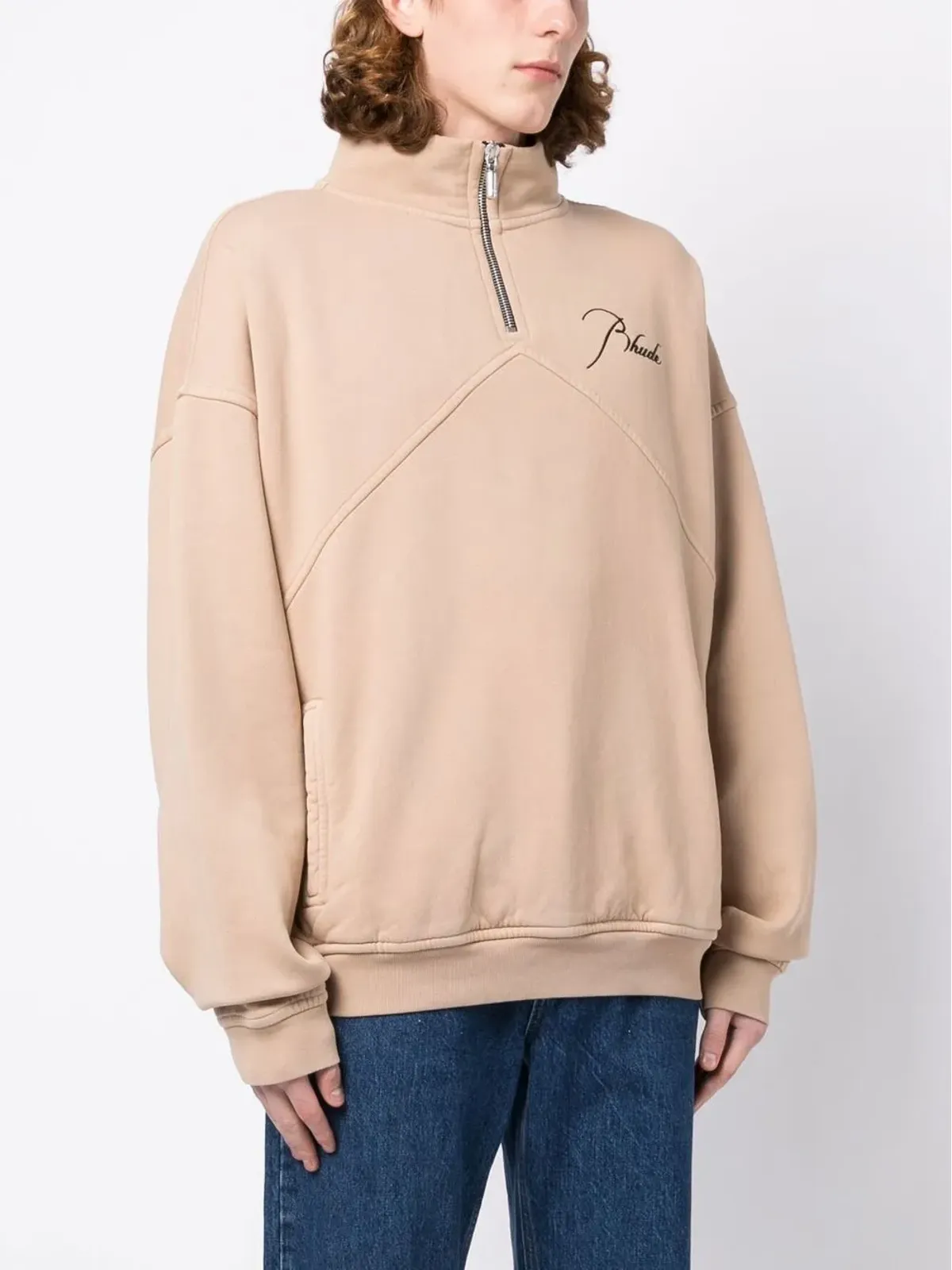 RHUDE ロゴ刺繍入りハイネック スウェット - 画像3