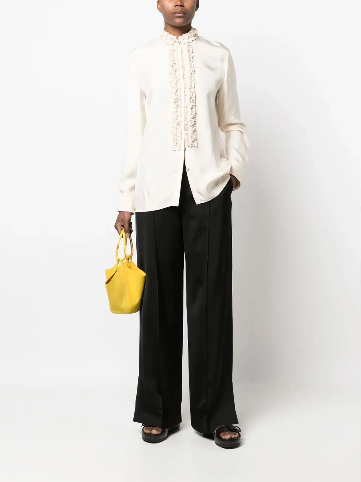 Jil Sander プレスド・クリース パラッツォパンツ - 画像2