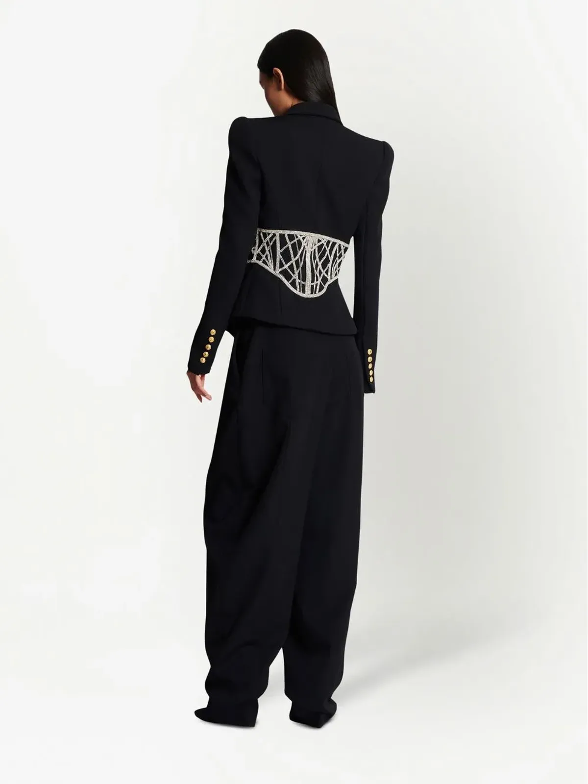 Balmain ダブルブレスト ウールブレザー - 画像3