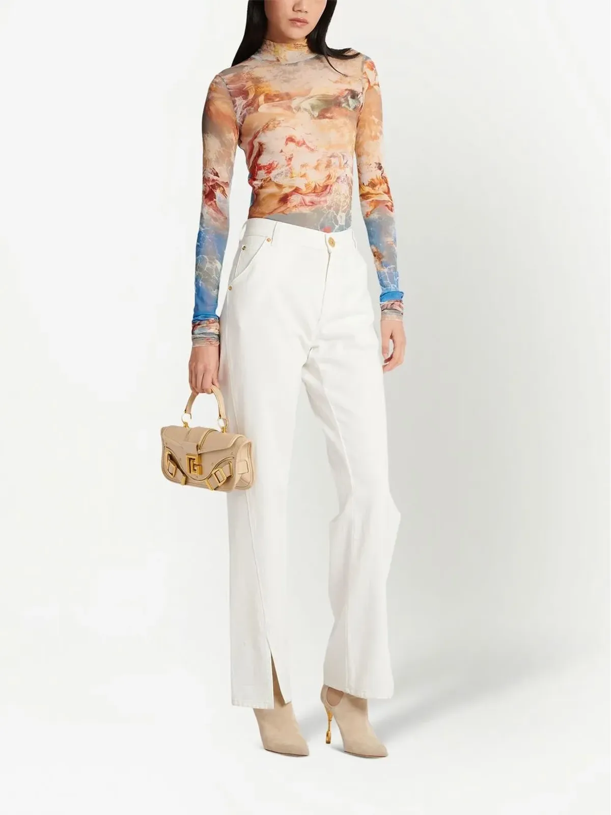 Balmain ブレイズ レザー トートバッグ - 画像2
