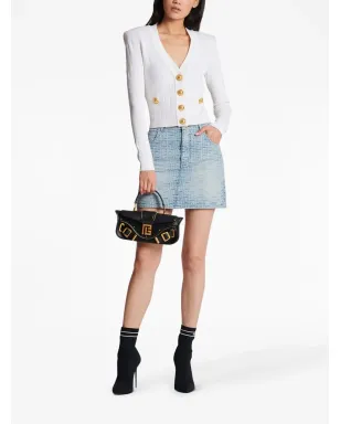 Balmain ポイントテール編み Vネックカーディガン - White - サムネイル2