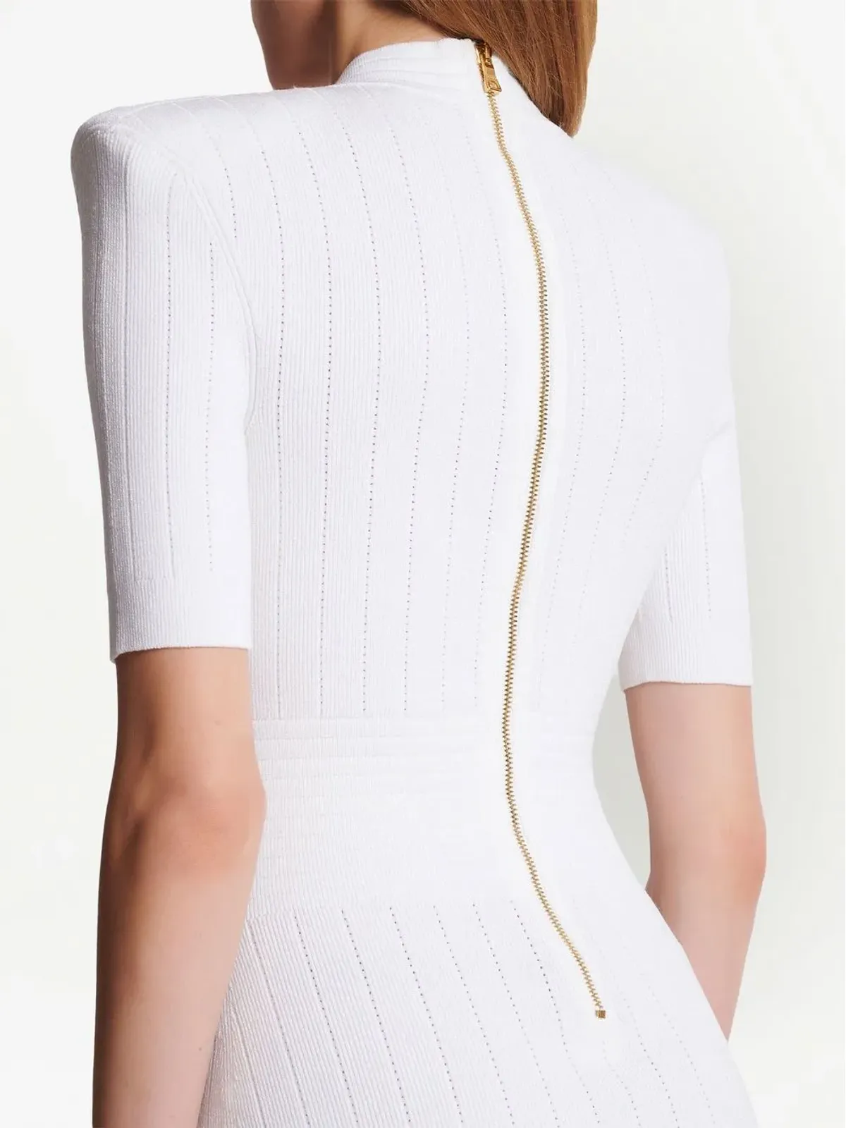 Balmain 編み地ボタン付きミニドレス - 画像3
