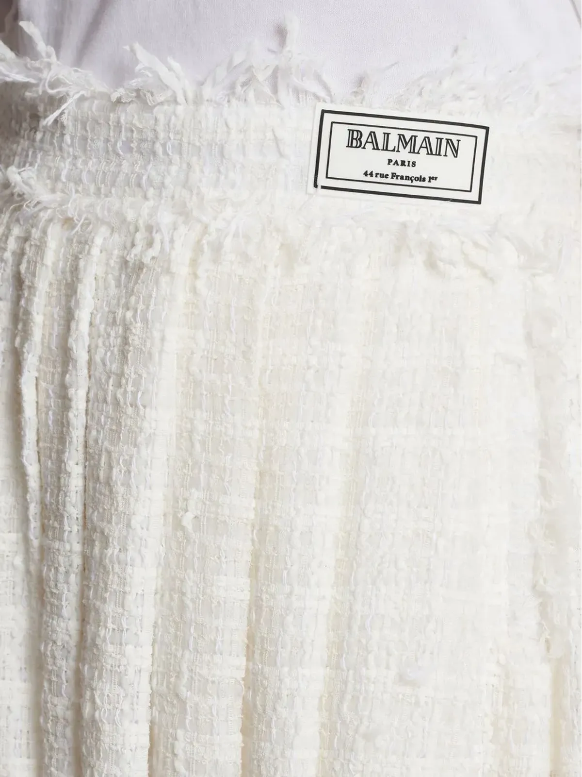 Balmain プリーツツイードミニスカート - 画像5