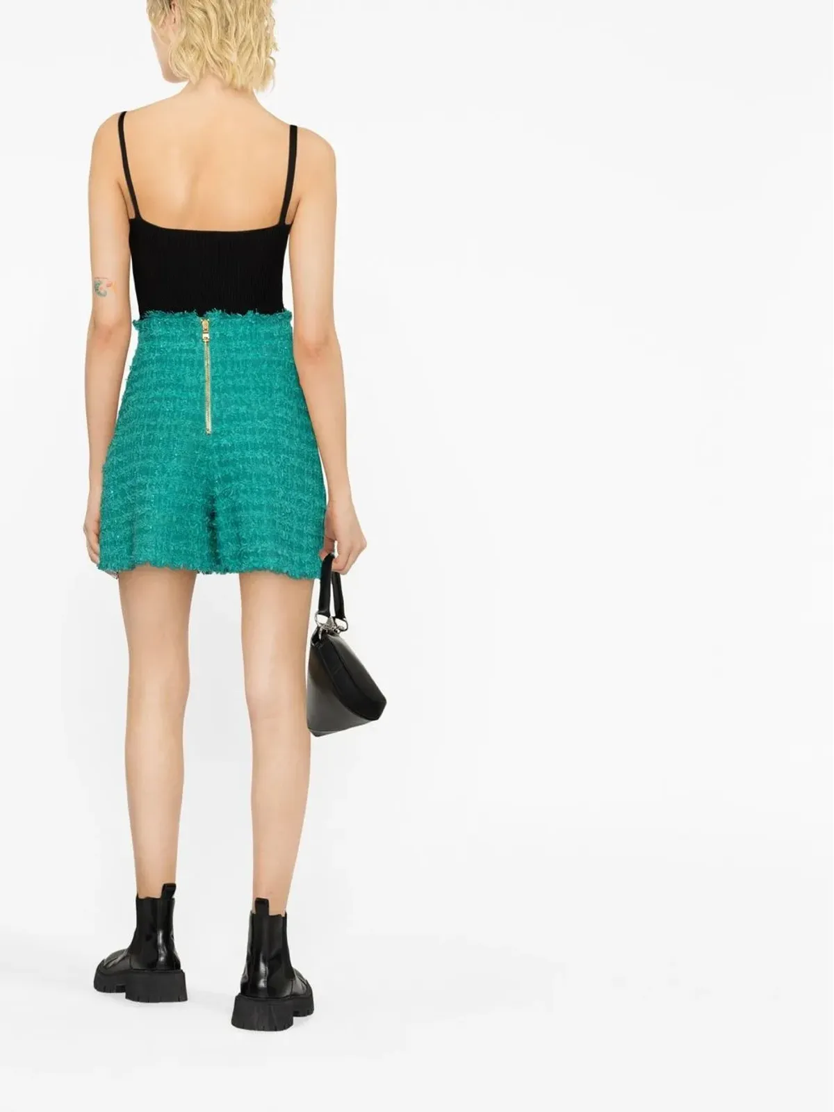 Alexander McQueen ビスチェ風リブ編みクロップトップ - 画像4