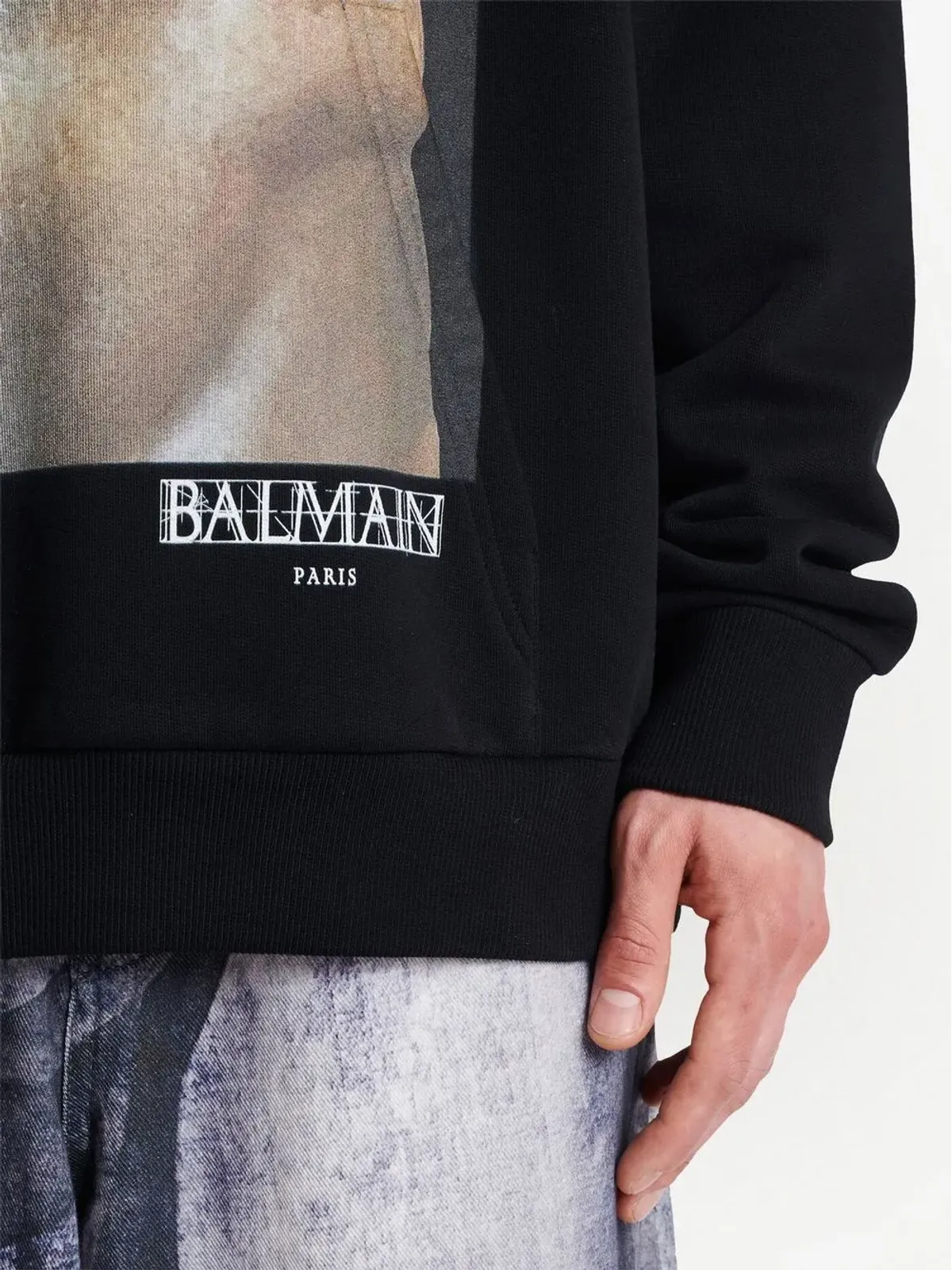 Balmain グラフィックプリント コットンフーディー - 画像5