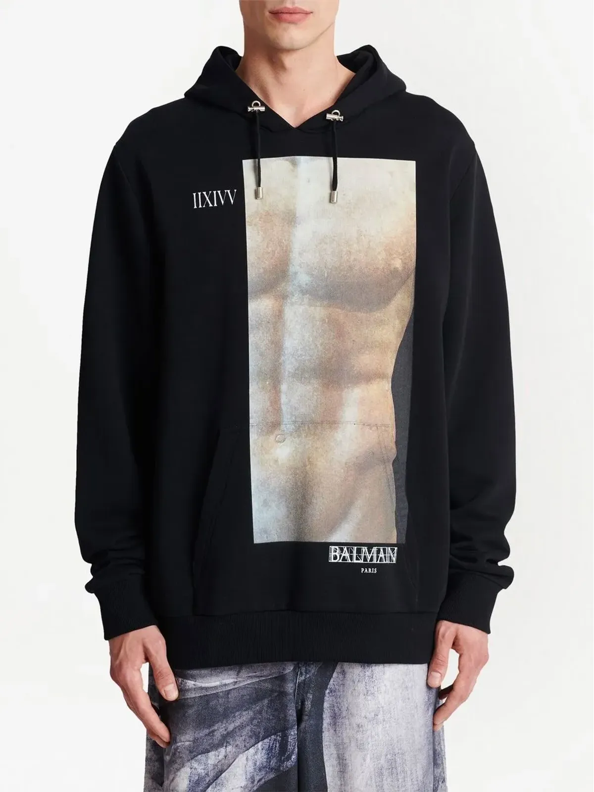 Balmain グラフィックプリント コットンフーディー - 画像3