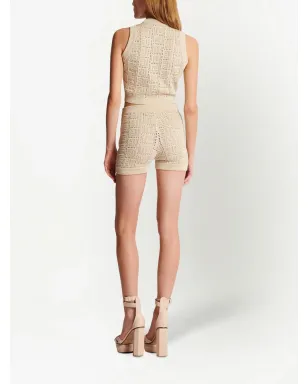 Balmain モノグラム メッシュニットショーツ - サムネイル3