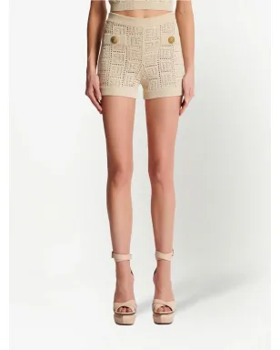 Balmain モノグラム メッシュニットショーツ - サムネイル4