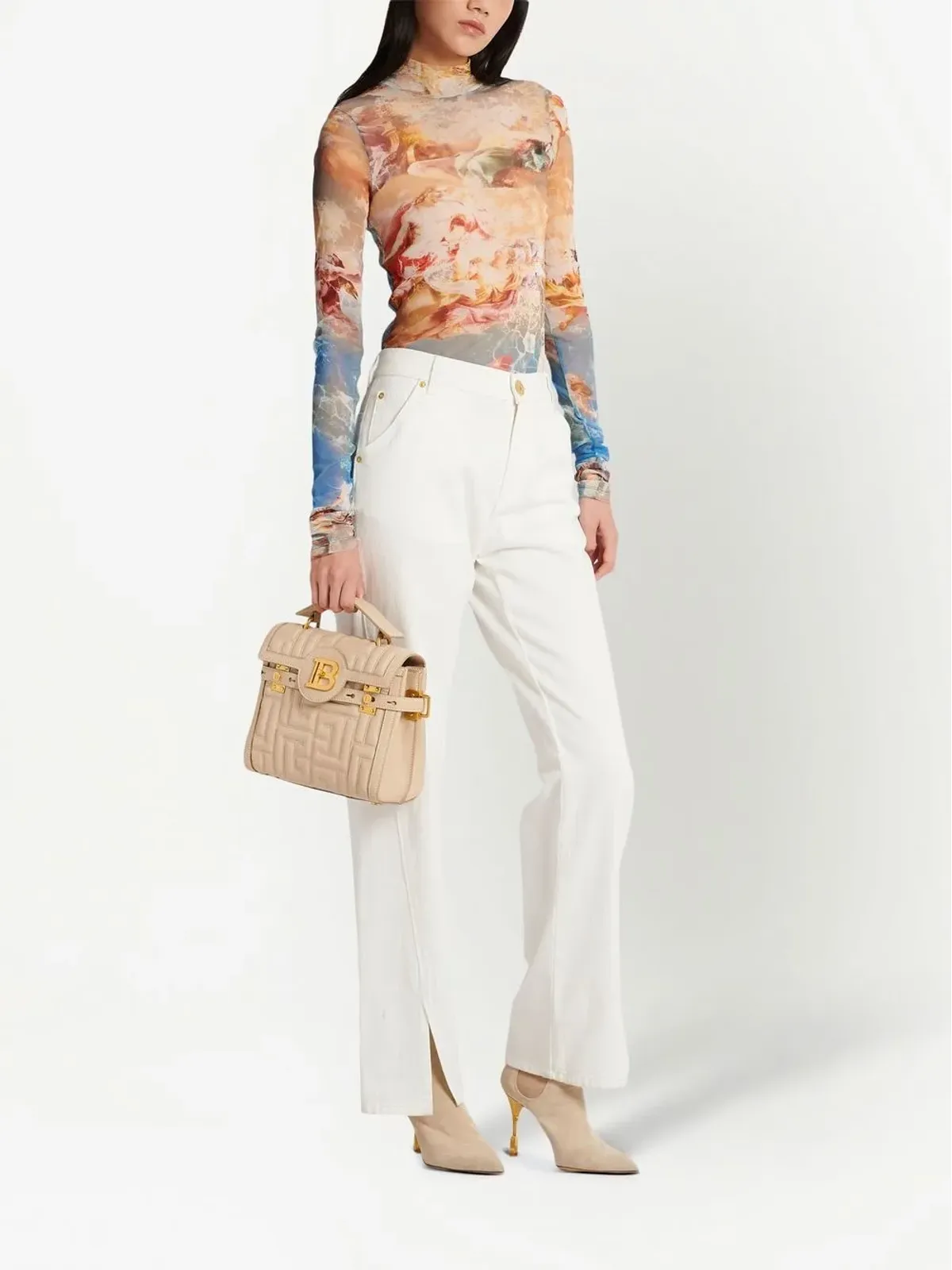 Balmain ミニ B-Buzz 23 レザー トートバッグ - 画像2