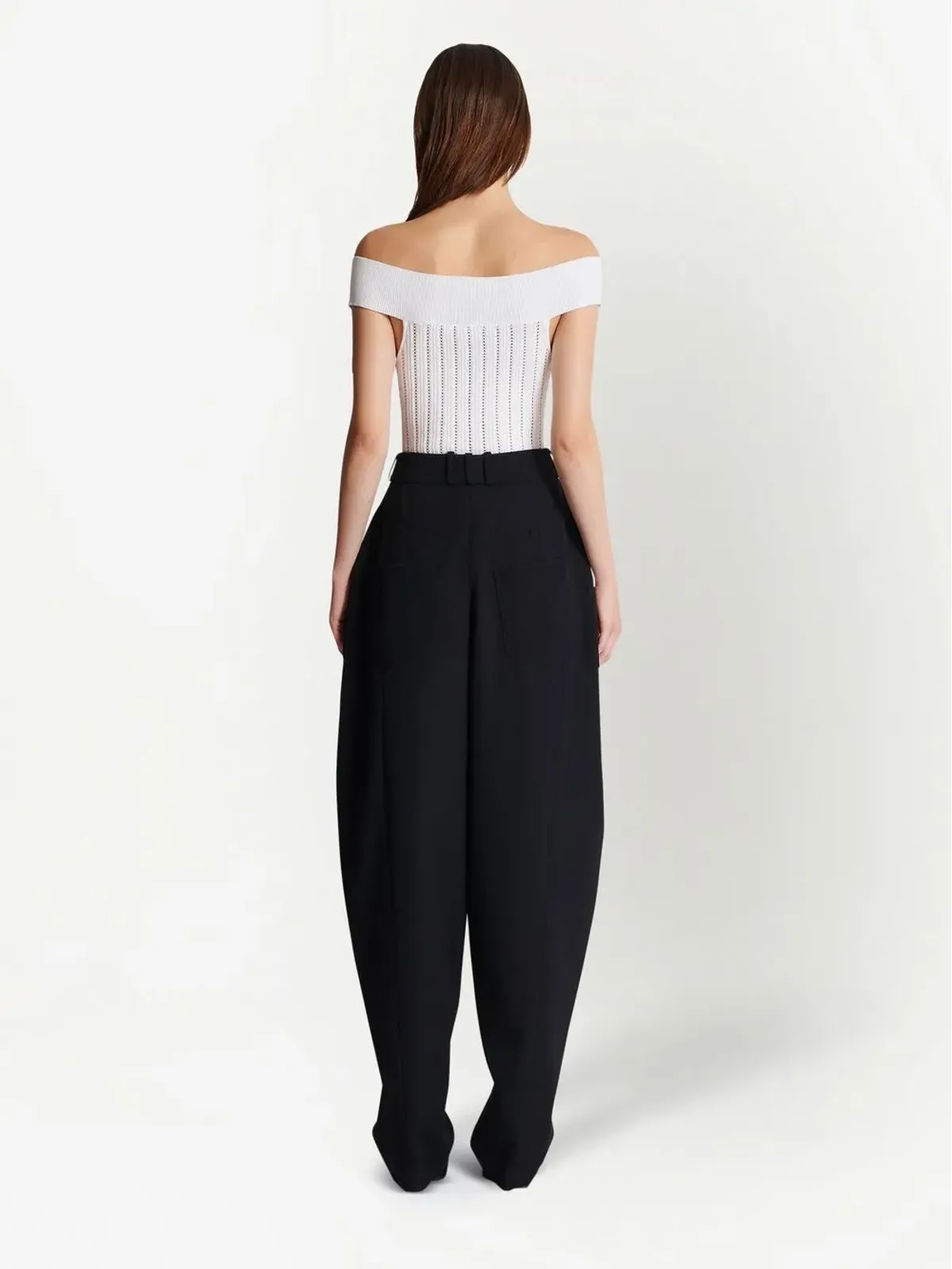 Balmain openwork knit bodysuit - White - 画像3