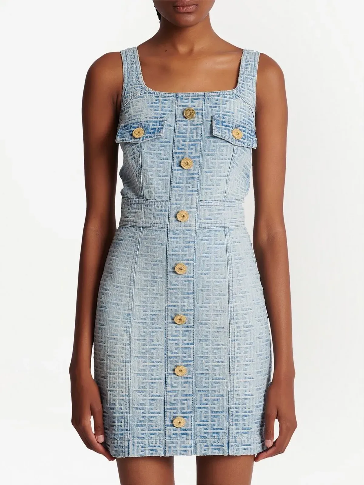 Balmain all-over monogram dress - 画像4