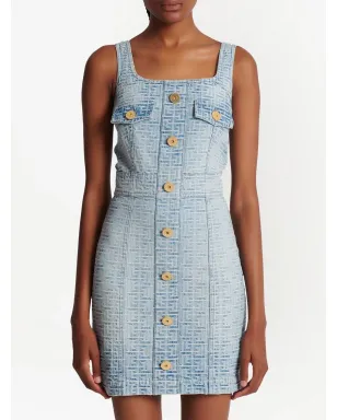 Balmain all-over monogram dress - サムネイル4