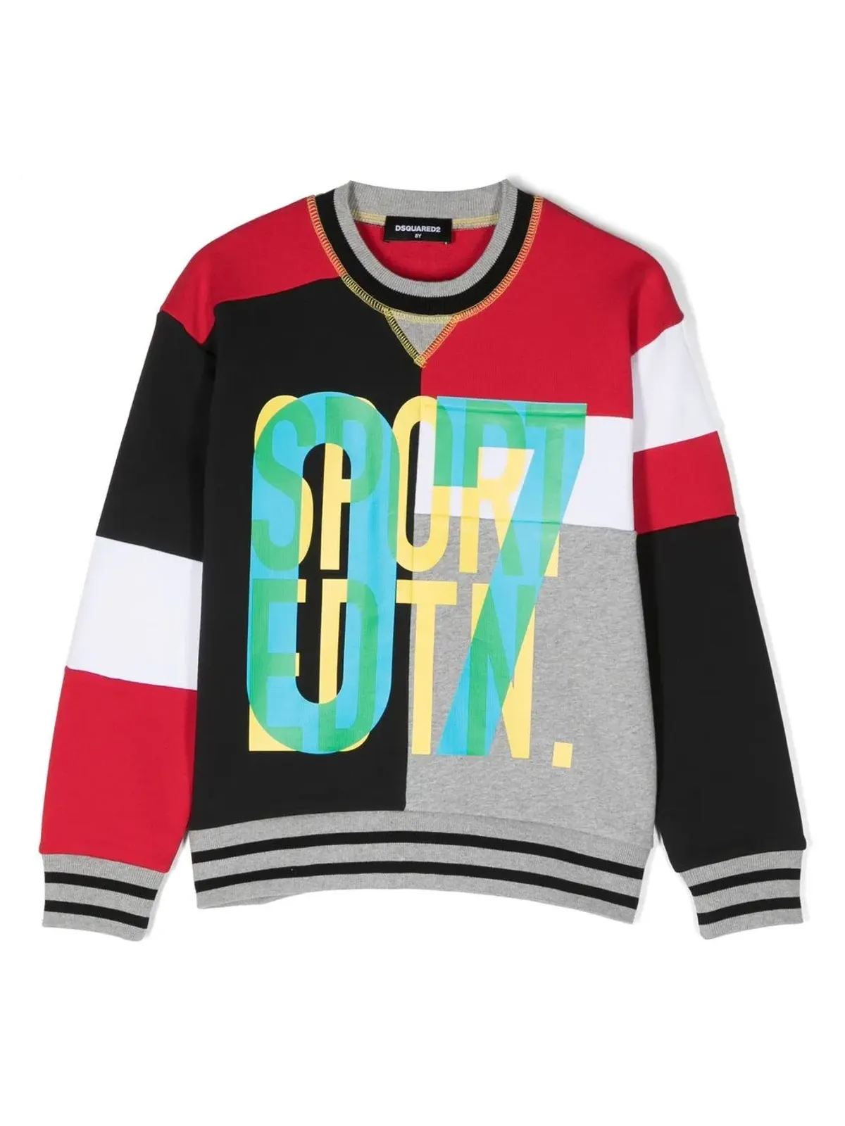DSQUARED2 KIDS カラーブロック ナンバー スウェットシャツ - ブラック - 画像1
