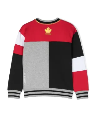 DSQUARED2 KIDS カラーブロック ナンバー スウェットシャツ - ブラック - サムネイル2