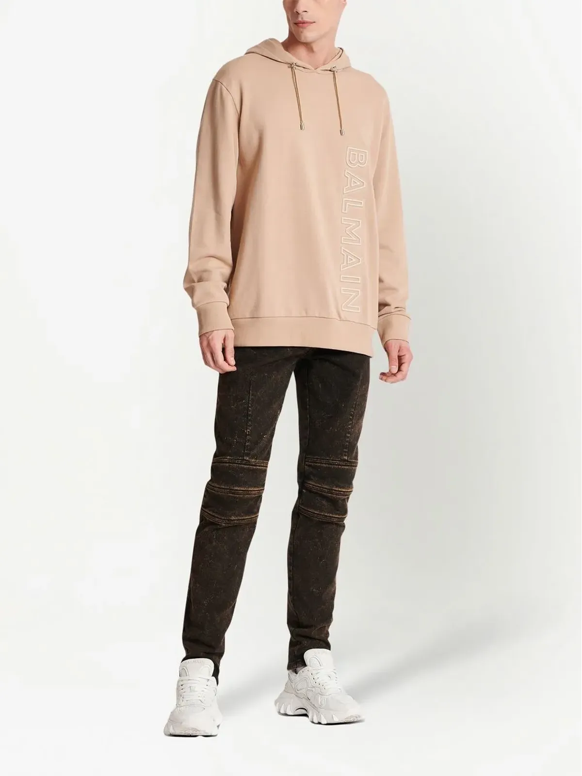 Balmain ロゴエンボス コットン パーカー - 画像2