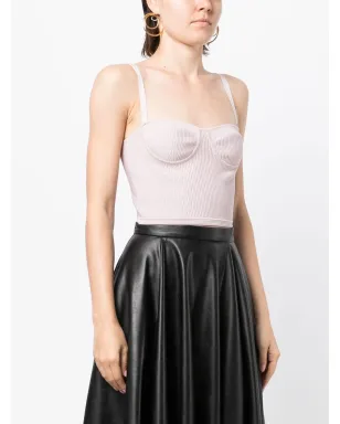 Alexander McQueen ビスチェ風リブ編みクロップトップ - サムネイル3