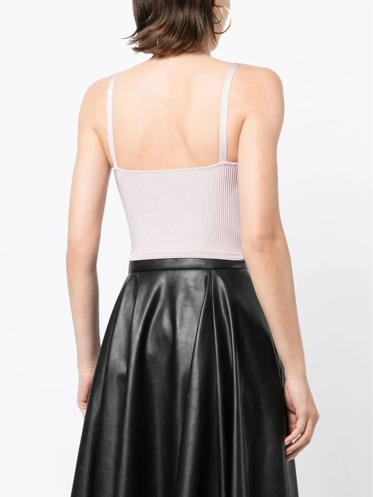 Alexander McQueen ビスチェ風リブ編みクロップトップ - 画像4