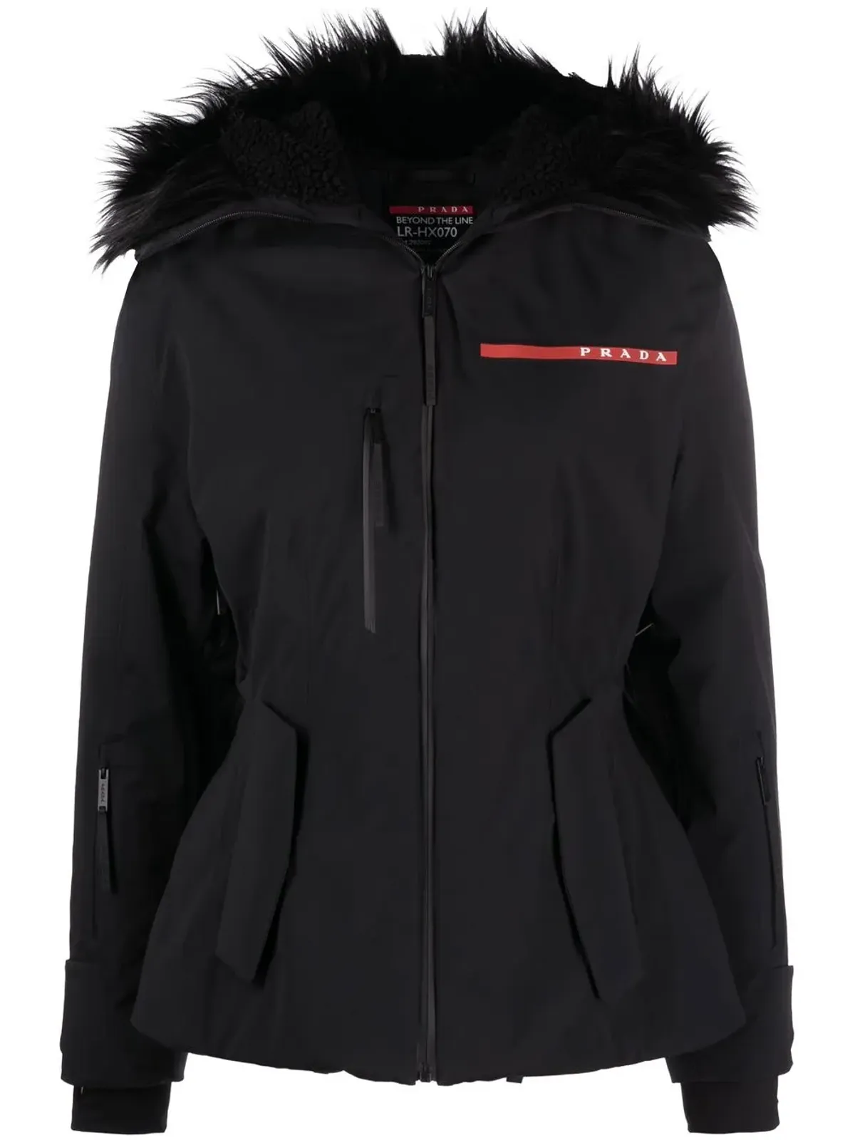 Prada ロゴパッチ フード付きジャケット - 画像1