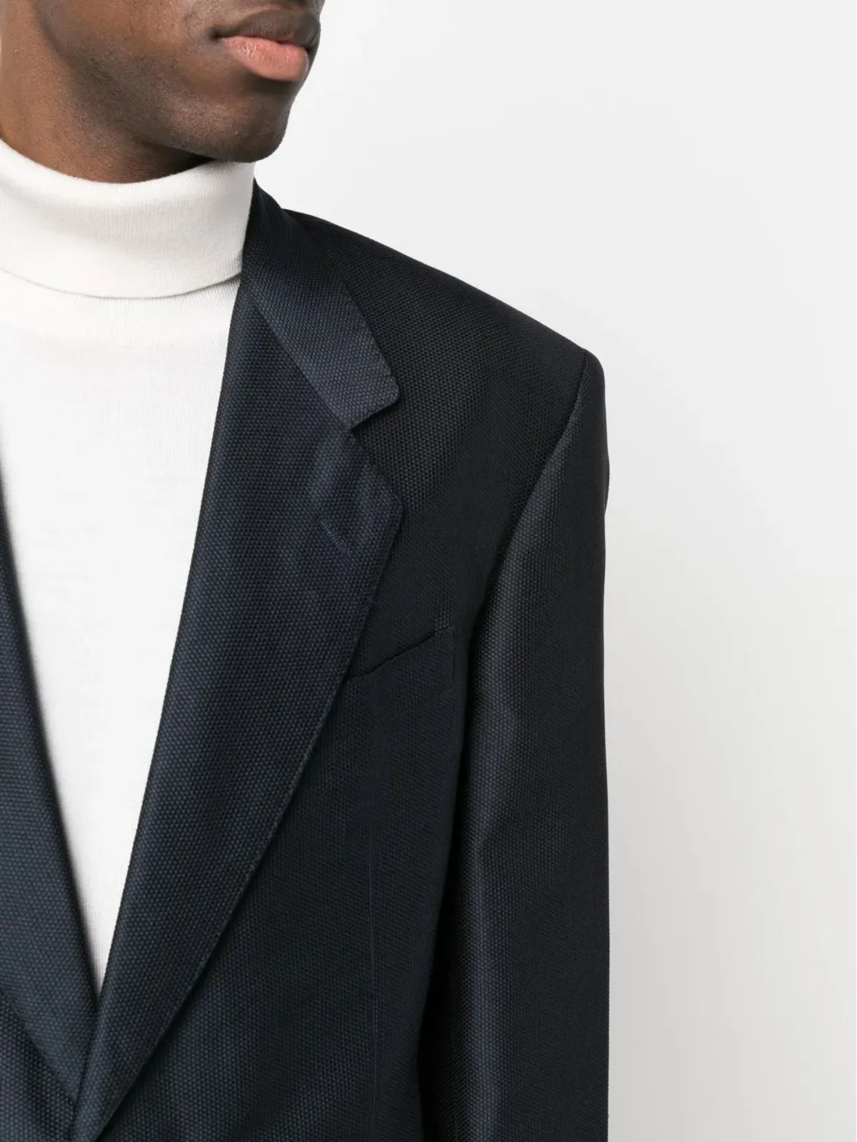 Gianfranco Ferré Pre-Owned 1980s stepped lapels blazer - 1980年代 ステップド ラペル ブレザー - 画像5