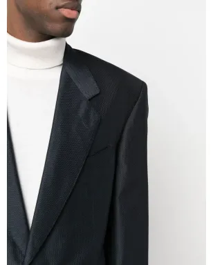 Gianfranco Ferré Pre-Owned 1980s stepped lapels blazer - 1980年代 ステップド ラペル ブレザー - サムネイル5