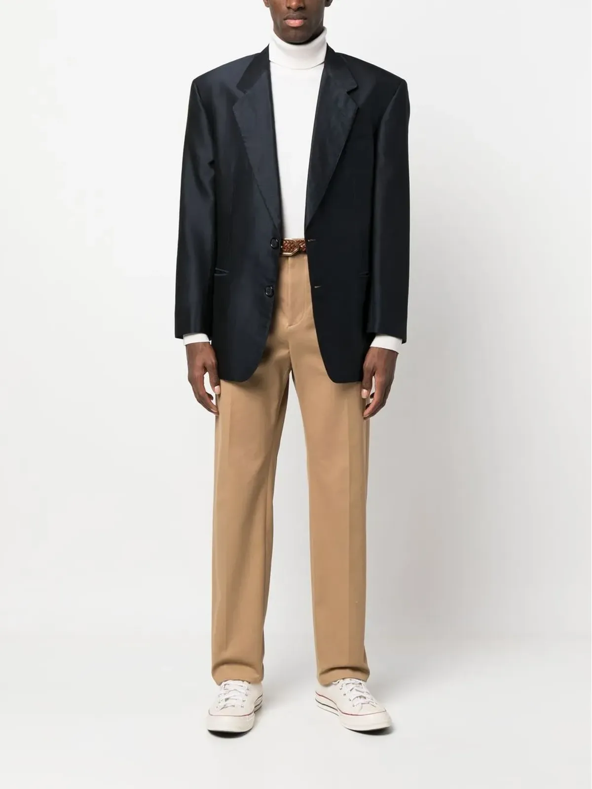 Gianfranco Ferré Pre-Owned 1980s stepped lapels blazer - 1980年代 ステップド ラペル ブレザー - 画像2