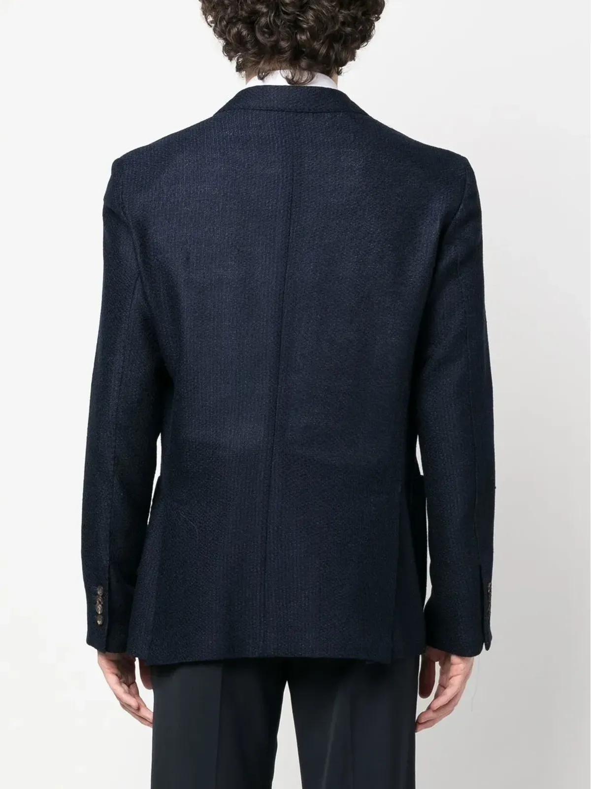 Lardini ダブルブレスト ロゴプレート ブレザー - 画像4