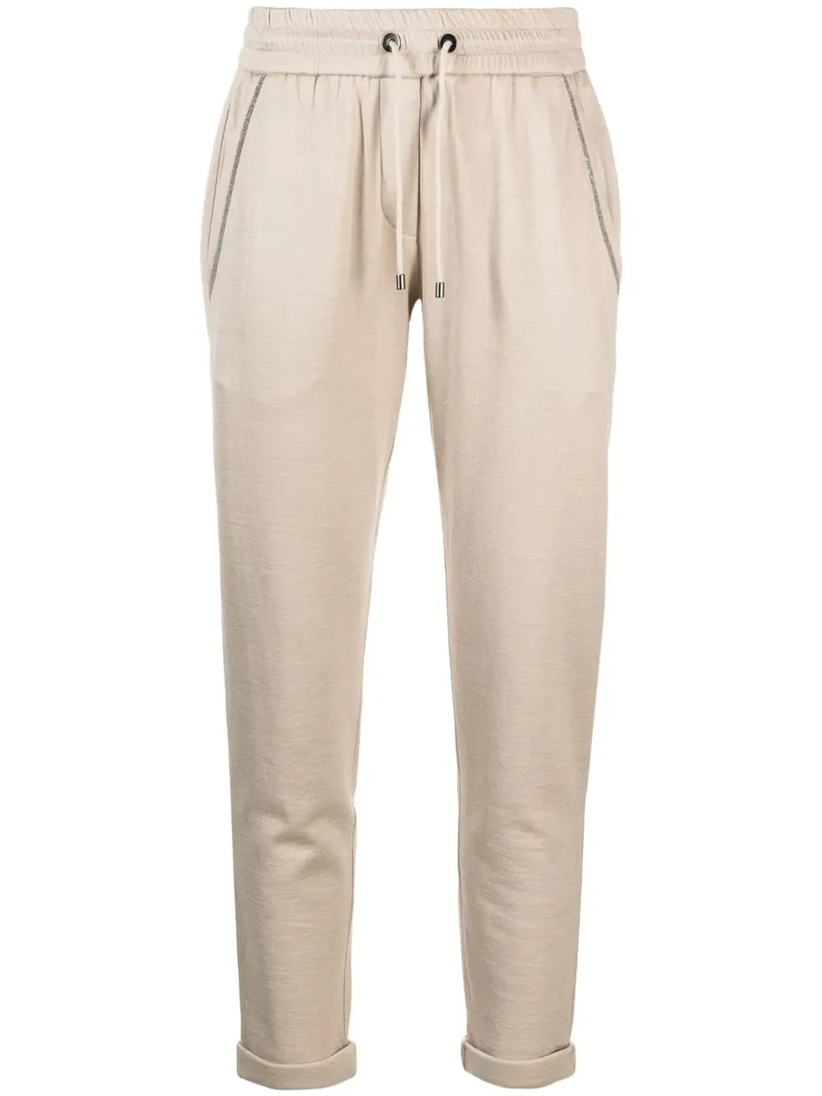 Brunello Cucinelli コットンリネン混紡 トラックパンツ - 画像1