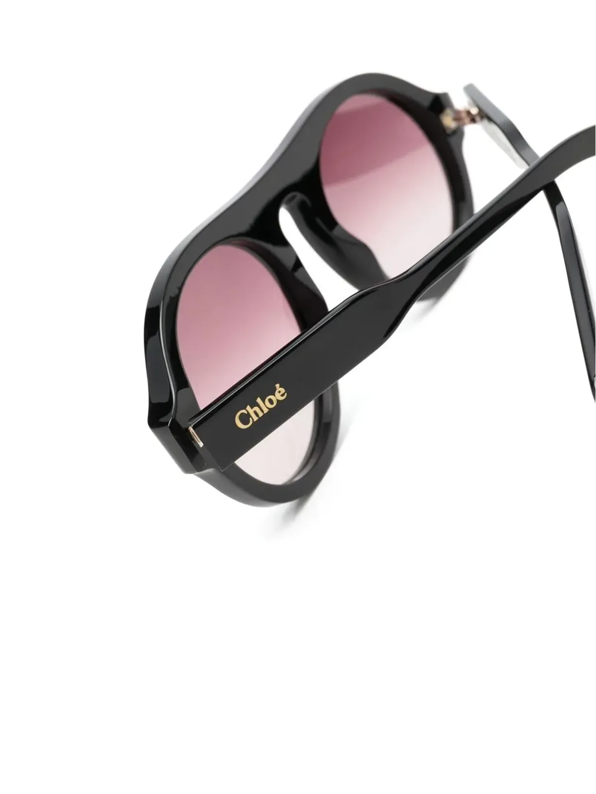 Chloé Eyewear パイロットフレーム グラデーションレンズ サングラス - 画像3