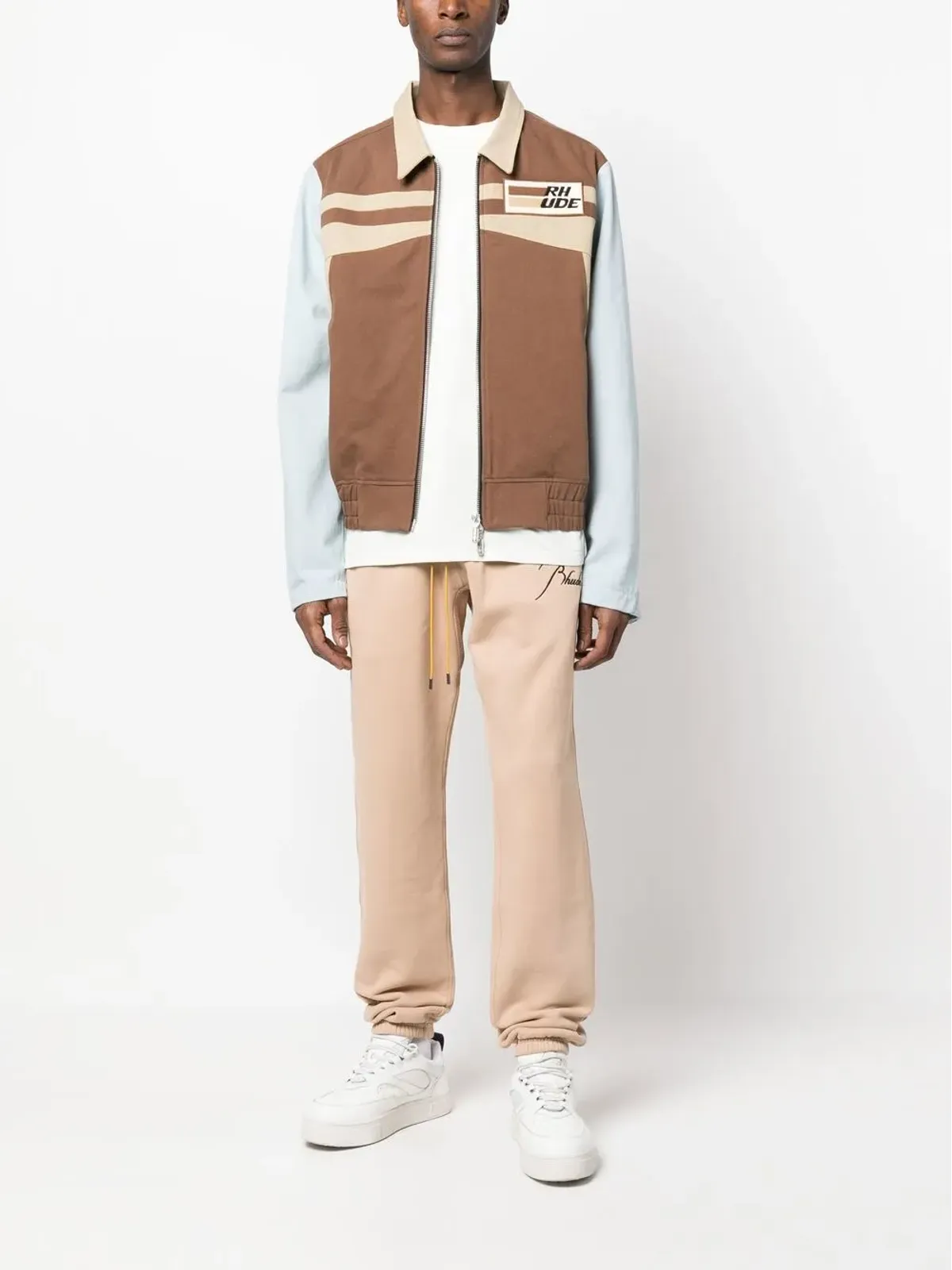 RHUDE 刺繍ロゴ入り コットン トラックパンツ - 画像2
