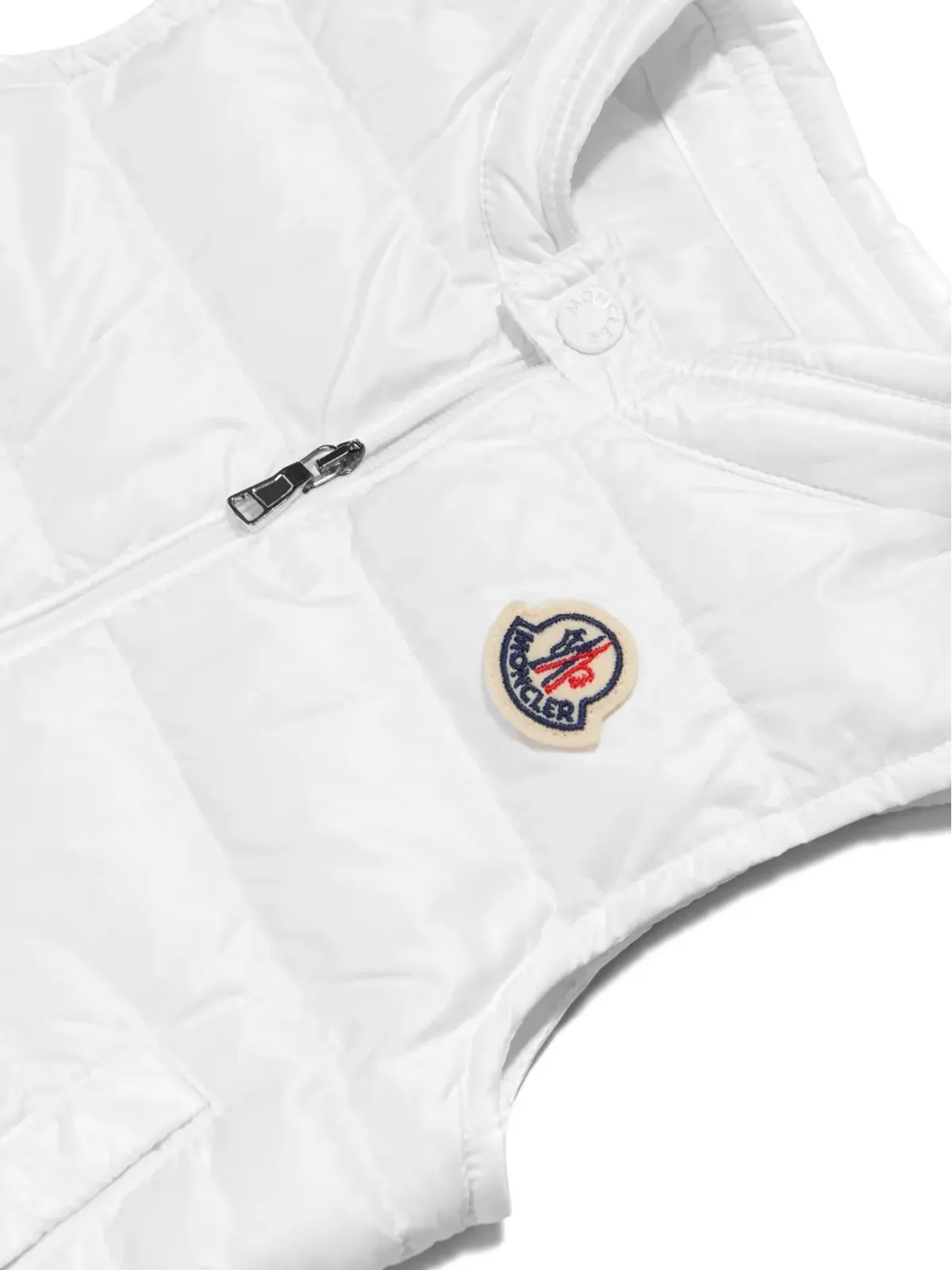 Moncler Enfant ロゴパッチ付きジップアップパッド入りジレ - 画像3