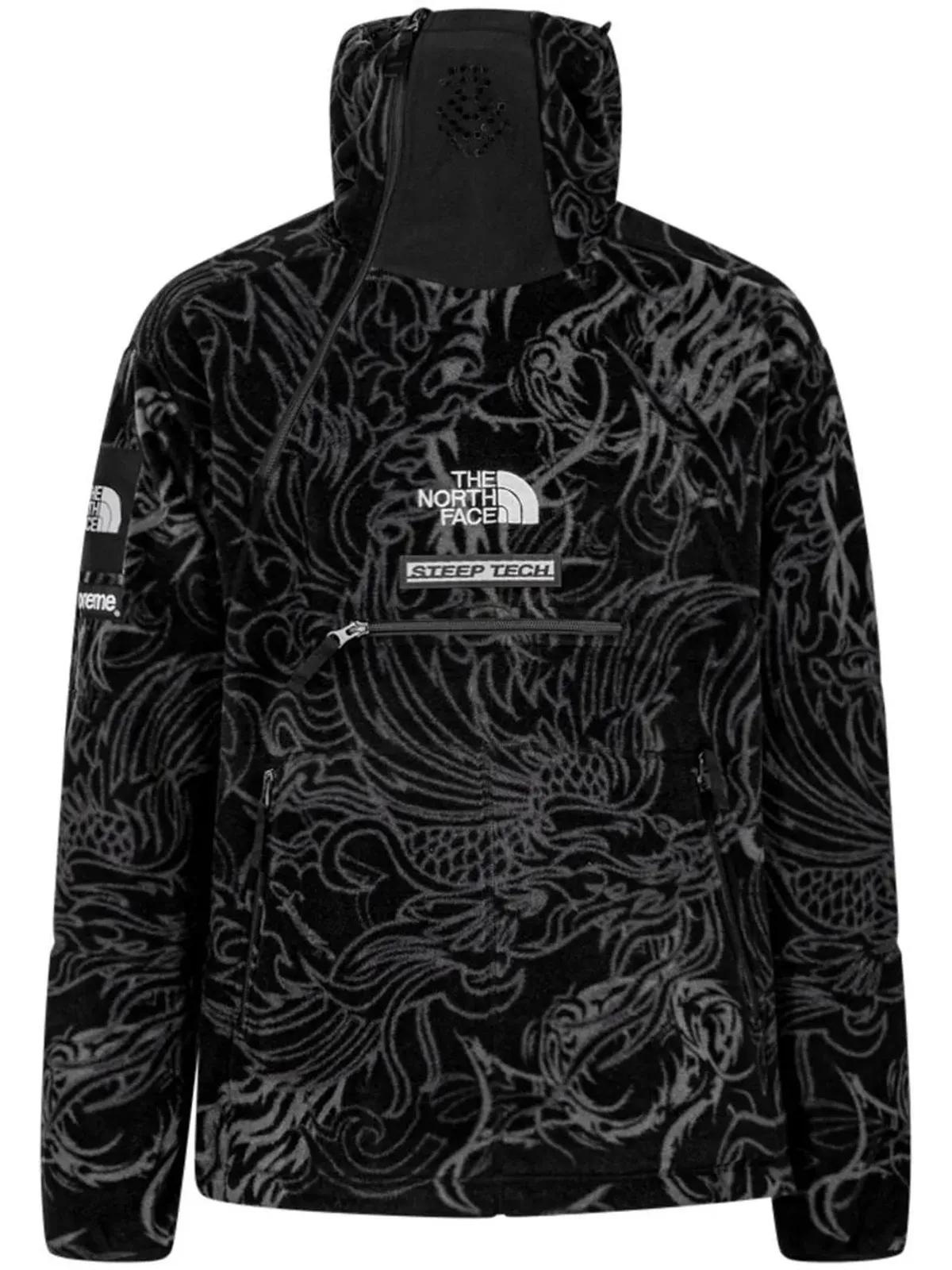 Supreme x The North Face Steep Tech fleece sweatshirt - Black - 画像1