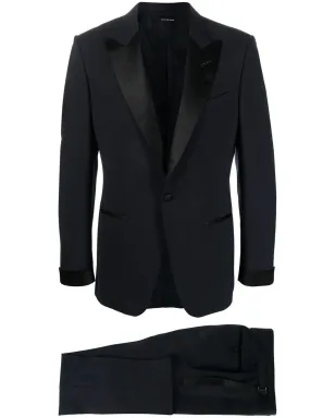 TOM FORD テーラード・シングルブレスト・タキシードスーツ - ブルー - サムネイル1