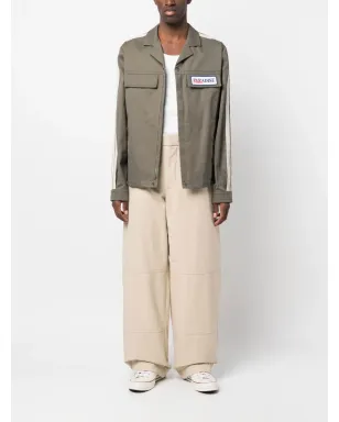 Palm Angels Paradise-embroidered shirt jacket - Green - サムネイル2