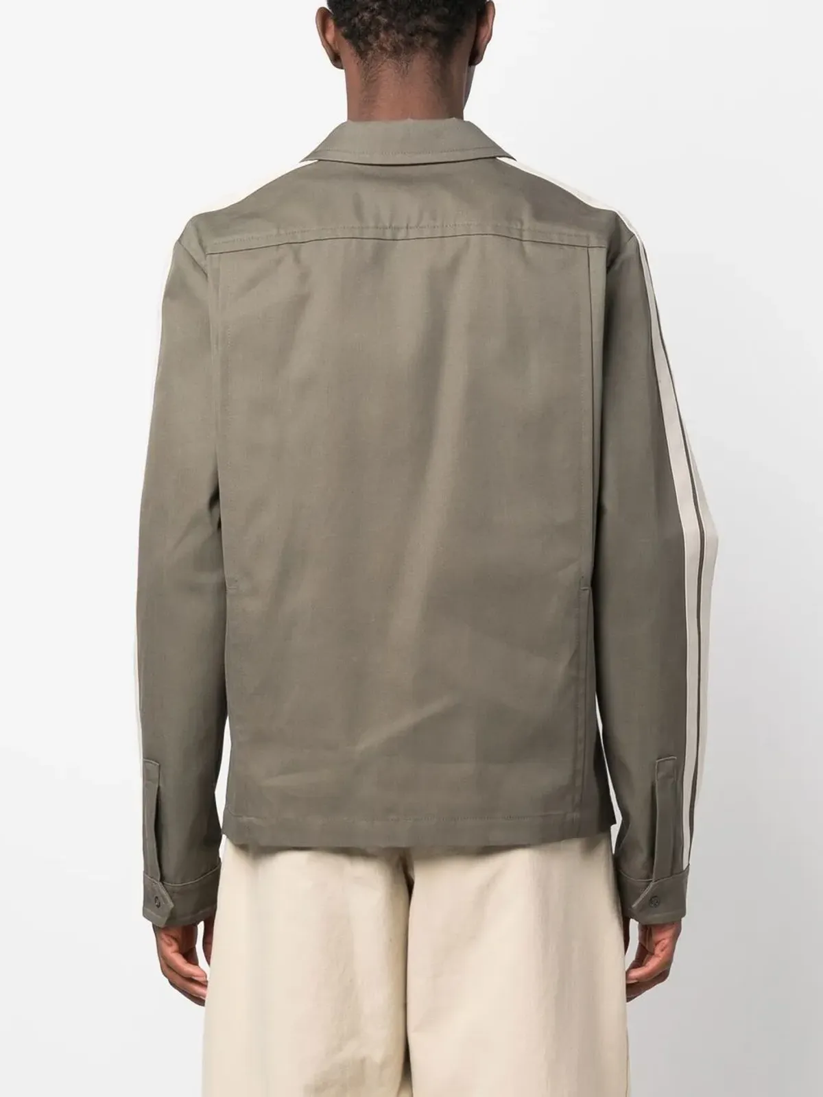 Palm Angels Paradise-embroidered shirt jacket - Green - 画像4