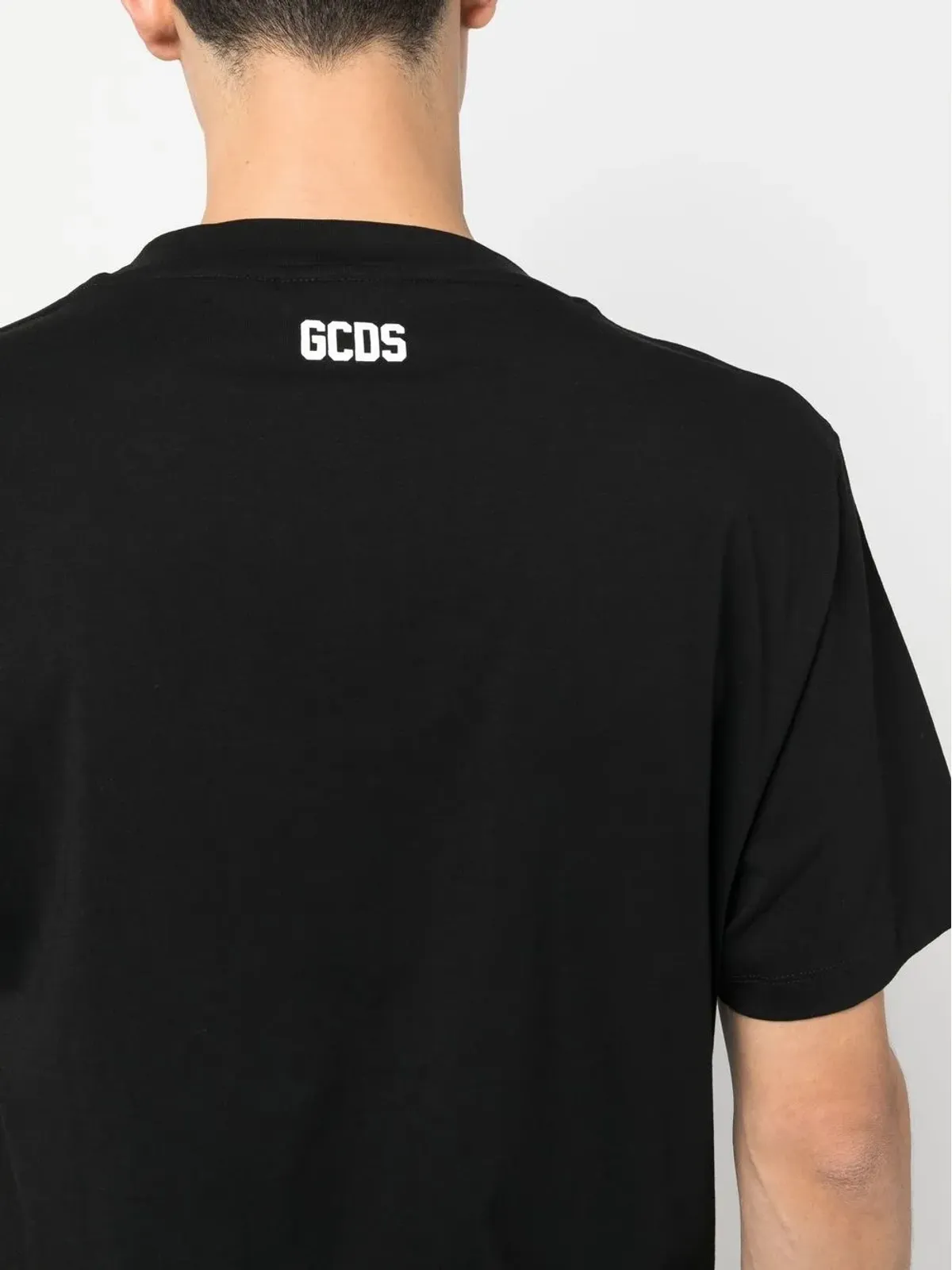 GCDS ソリッドカラーTシャツ ブラック - 画像5