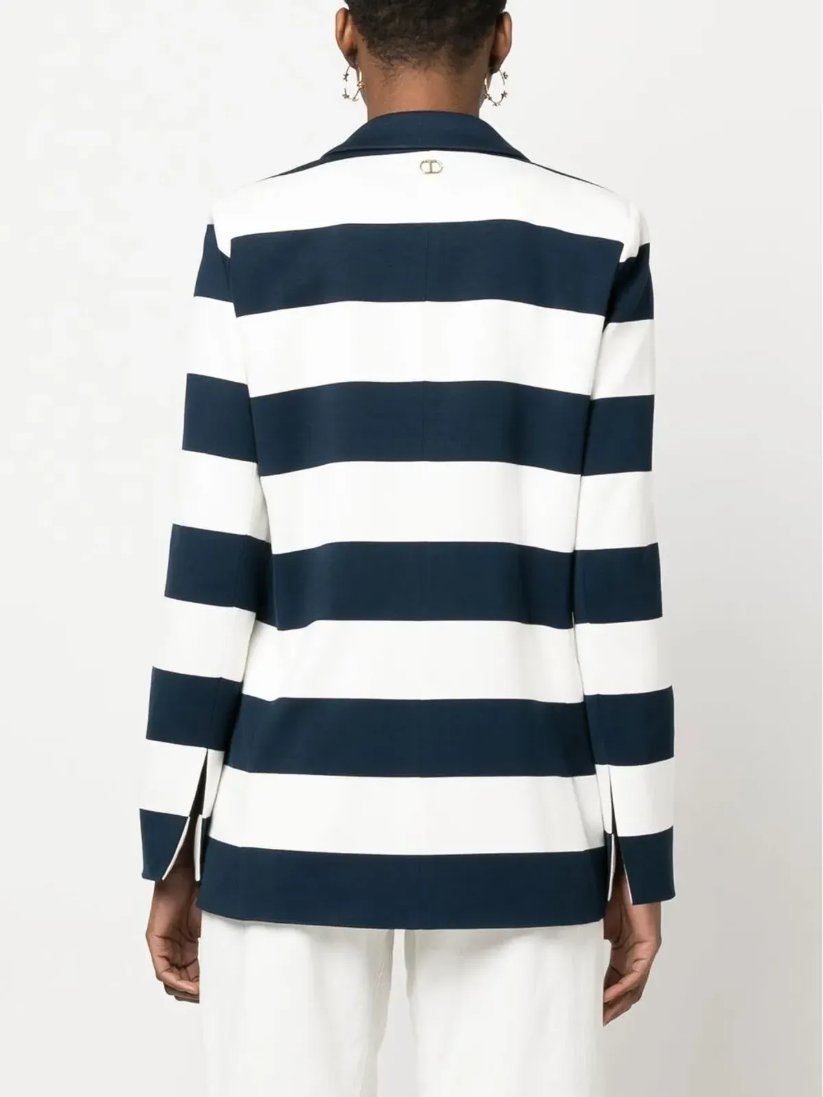 TWINSET ストライプ柄 ダブルブレストブレザー - 画像4
